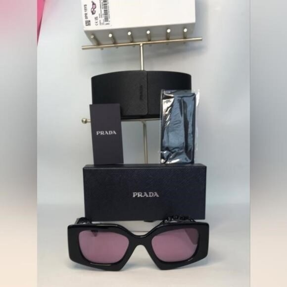 New Authentic PRADA PR15YS 1AB07Q Black/Violet 51 - 21 - 140 - Picture 9 of 9